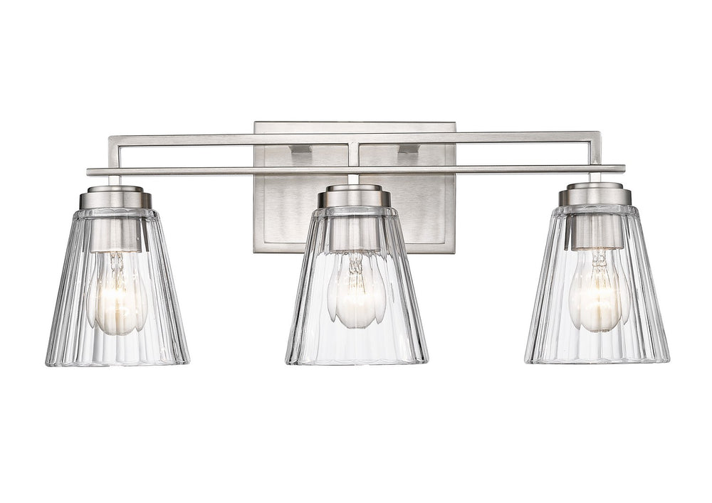 Z-Lite Canada - Three Light Vanity - Lyna - Brushed Nickel- Union Lighting Luminaires Decor