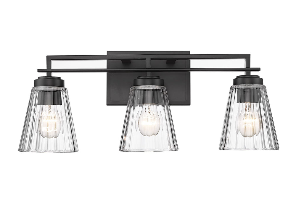 Z-Lite Canada - Three Light Vanity - Lyna - Matte Black- Union Lighting Luminaires Decor