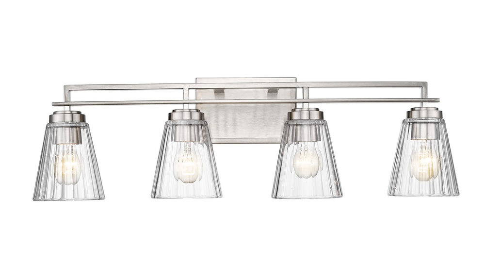 Z-Lite Canada - Four Light Vanity - Lyna - Brushed Nickel- Union Lighting Luminaires Decor