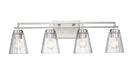 Z-Lite Canada - Four Light Vanity - Lyna - Brushed Nickel- Union Lighting Luminaires Decor