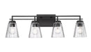 Z-Lite Canada - Four Light Vanity - Lyna - Matte Black- Union Lighting Luminaires Decor