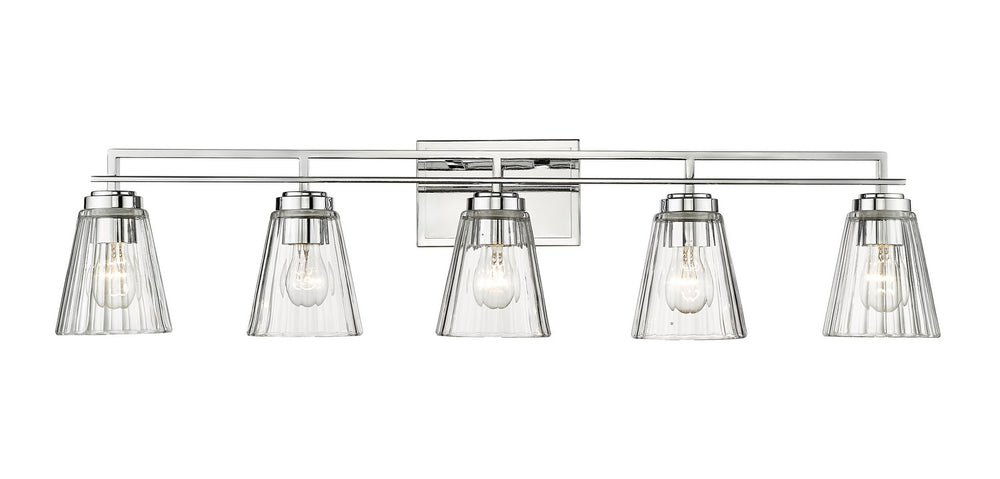 Z-Lite Canada - Five Light Vanity - Lyna - Chrome- Union Lighting Luminaires Decor