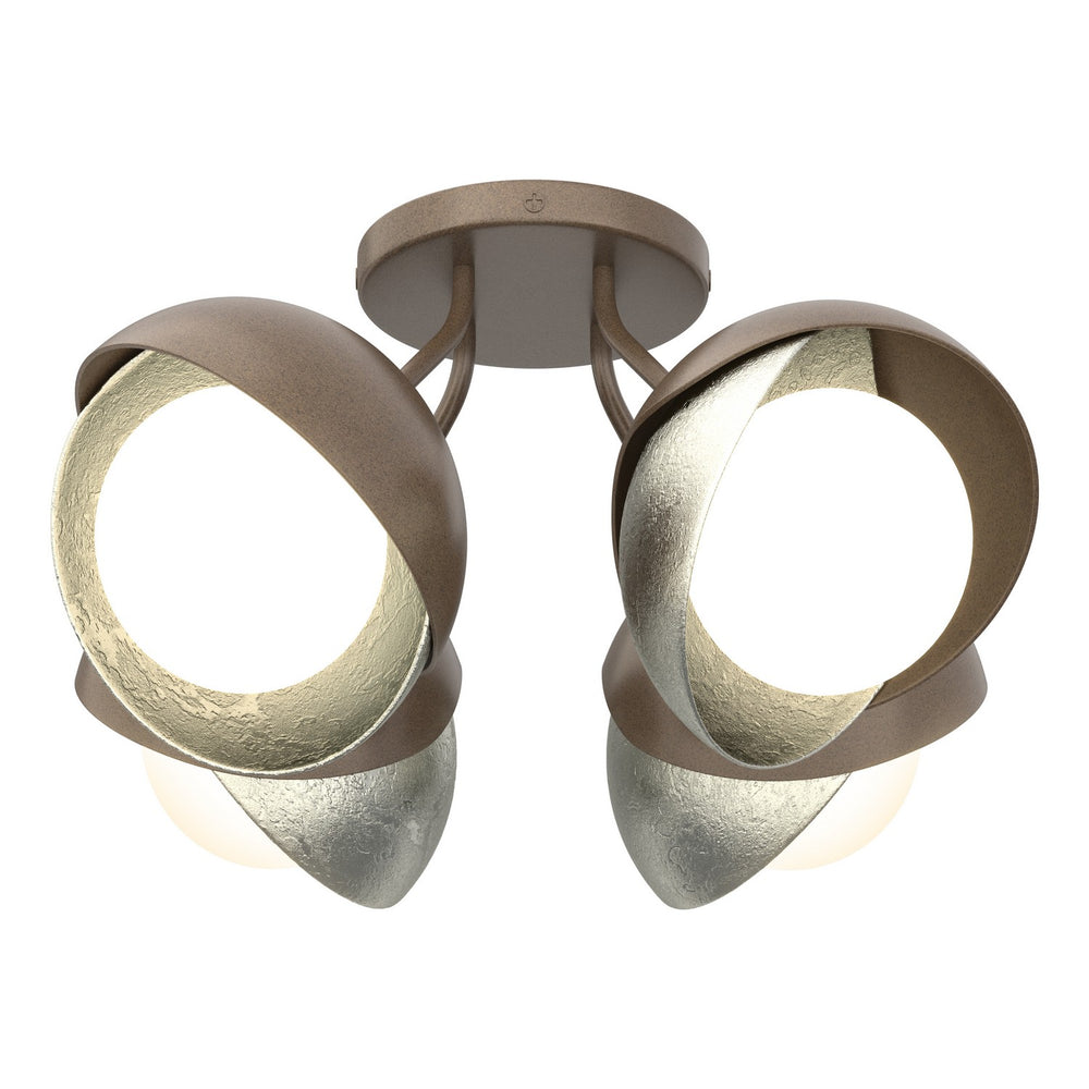 Hubbardton Forge - Four Light Semi-Flush Mount - Brooklyn - Bronze- Union Lighting Luminaires Decor