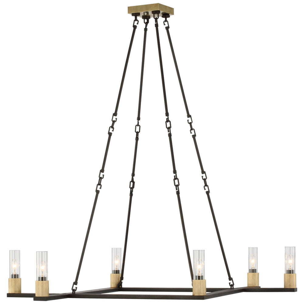 Visual Comfort Signature Canada - LED Chandelier - Beza - Warm Iron and Antique Brass- Union Lighting Luminaires Decor