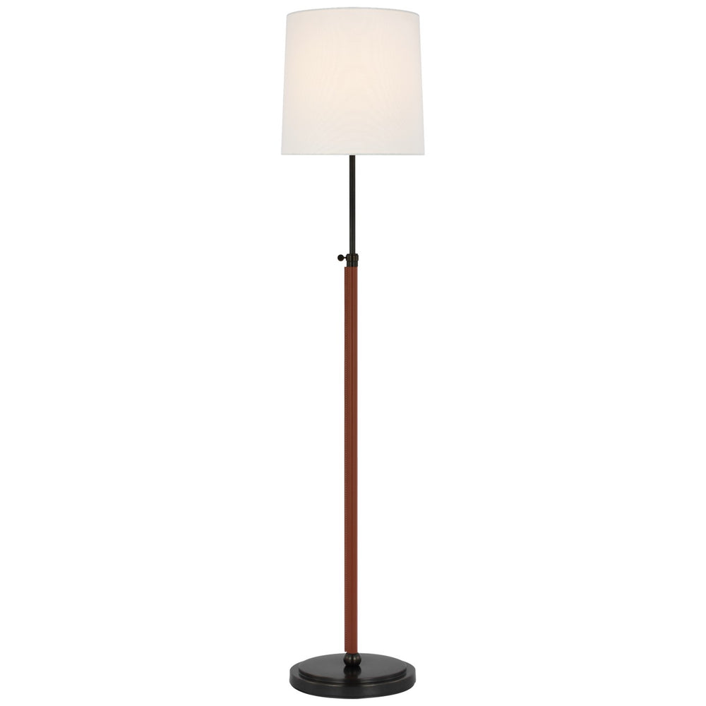 Visual Comfort Signature Canada - LED Floor Lamp - Bryant Wrapped - Bronze and Saddle Leather- Union Lighting Luminaires Decor