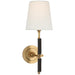 Visual Comfort Signature Canada - LED Wall Sconce - Bryant Wrapped - Hand-Rubbed Antique Brass and Chocolate Leather- Union Lighting Luminaires Decor