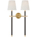 Visual Comfort Signature Canada - LED Wall Sconce - Bryant Wrapped - Hand-Rubbed Antique Brass and Chocolate Leather- Union Lighting Luminaires Decor