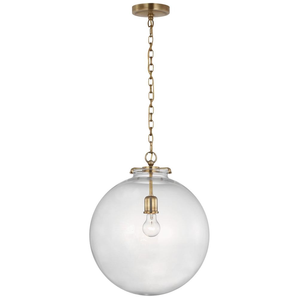 Visual Comfort Signature Canada - LED Pendant - Katie Globe - Hand-Rubbed Antique Brass- Union Lighting Luminaires Decor
