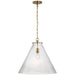 Visual Comfort Signature Canada - LED Pendant - Katie Conical - Hand-Rubbed Antique Brass- Union Lighting Luminaires Decor