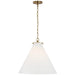 Visual Comfort Signature Canada - LED Pendant - Katie Conical - Hand-Rubbed Antique Brass- Union Lighting Luminaires Decor