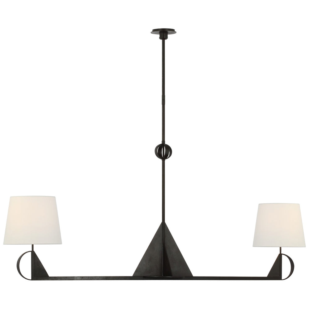 Visual Comfort Signature Canada - LED Linear Chandelier - Auxerre - Aged Iron- Union Lighting Luminaires Decor