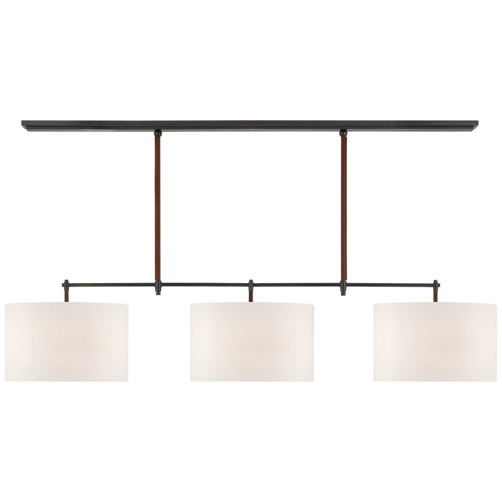 Visual Comfort Signature Canada - LED Billiard - Bryant Wrapped - Bronze and Saddle Leather- Union Lighting Luminaires Decor