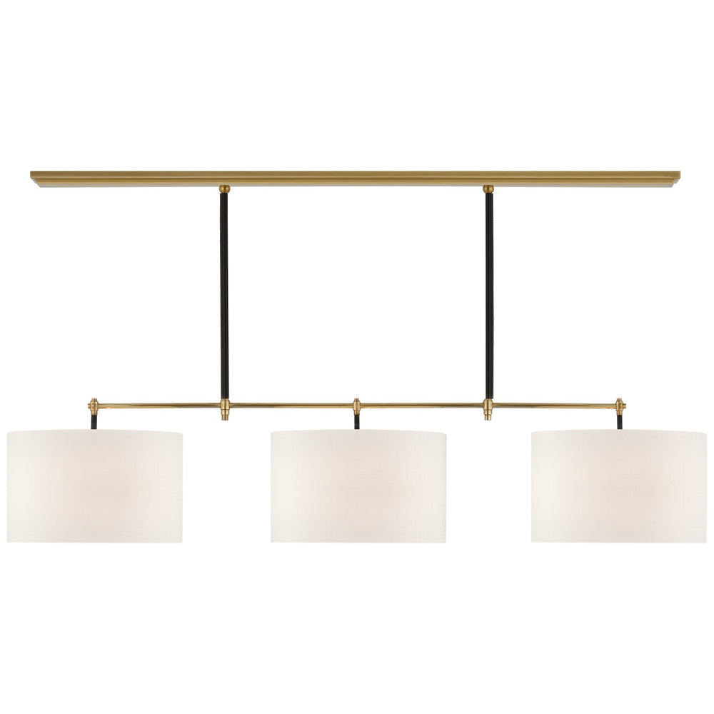 Visual Comfort Signature Canada - LED Billiard - Bryant Wrapped - Hand-Rubbed Antique Brass and Chocolate Leather- Union Lighting Luminaires Decor