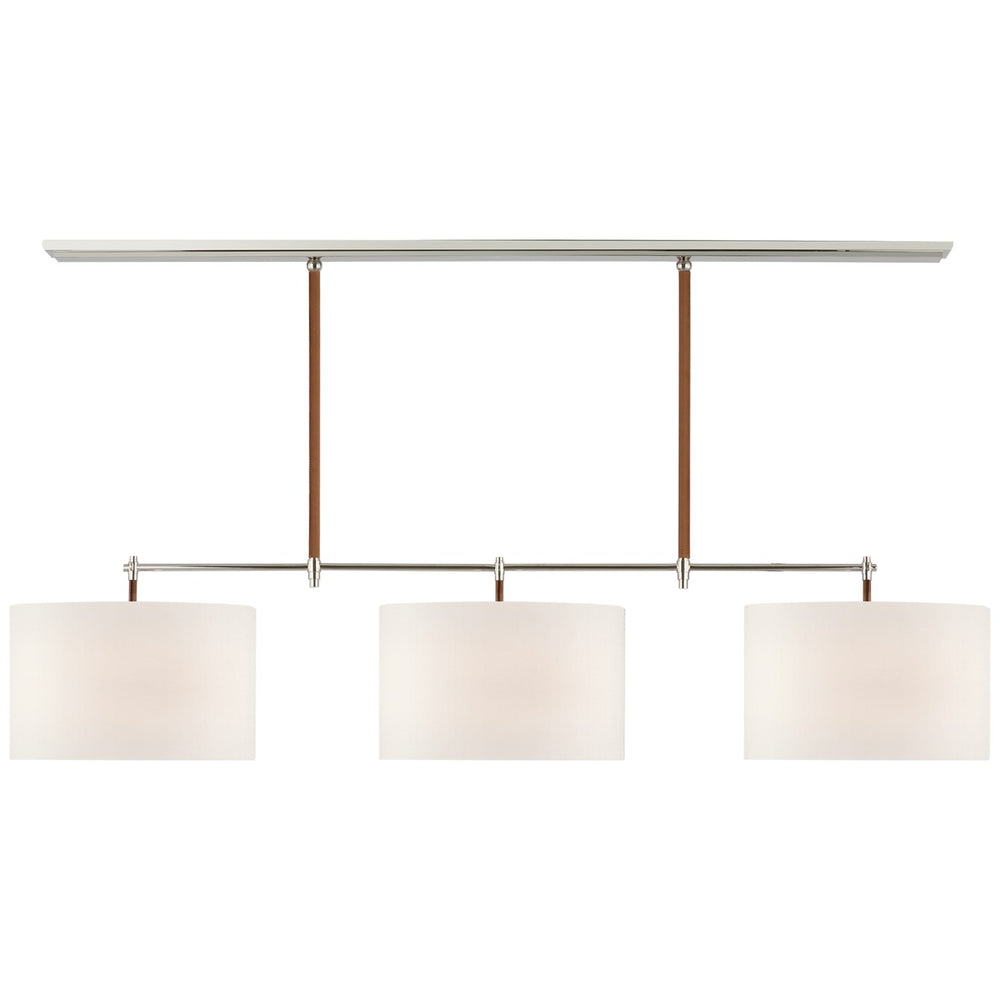 Visual Comfort Signature Canada - LED Billiard - Bryant Wrapped - Polished Nickel and Natural Leather- Union Lighting Luminaires Decor