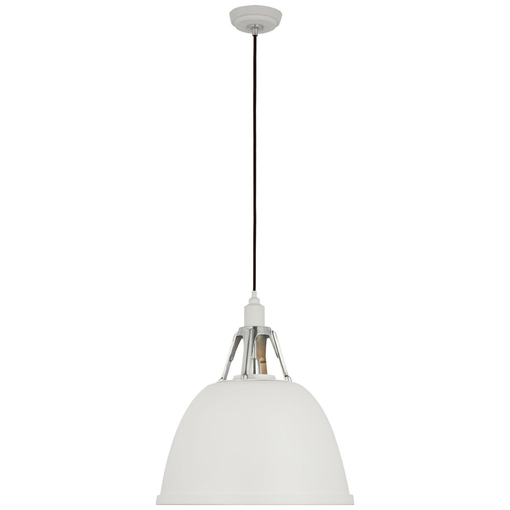 Visual Comfort Signature Canada - LED Pendant - Gunner - White and Polished Aluminum- Union Lighting Luminaires Decor