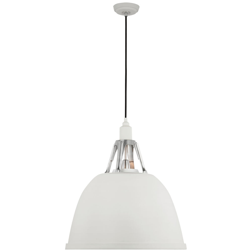 Visual Comfort Signature Canada - LED Pendant - Gunner - White and Polished Aluminum- Union Lighting Luminaires Decor