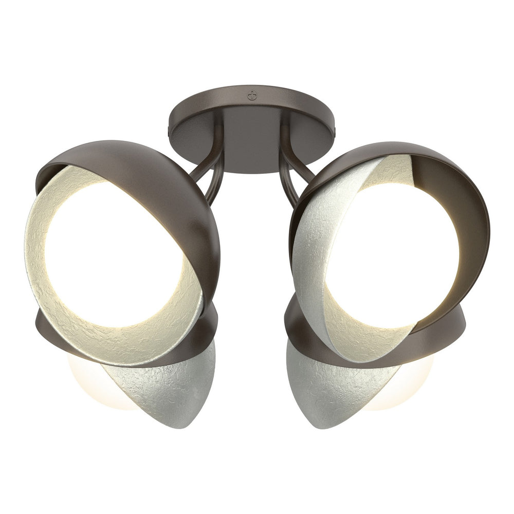 Hubbardton Forge - Four Light Semi-Flush Mount - Brooklyn - Oil Rubbed Bronze- Union Lighting Luminaires Decor