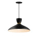 Maxim - One Light Pendant - Carillon - Black / Satin Brass- Union Lighting Luminaires Decor