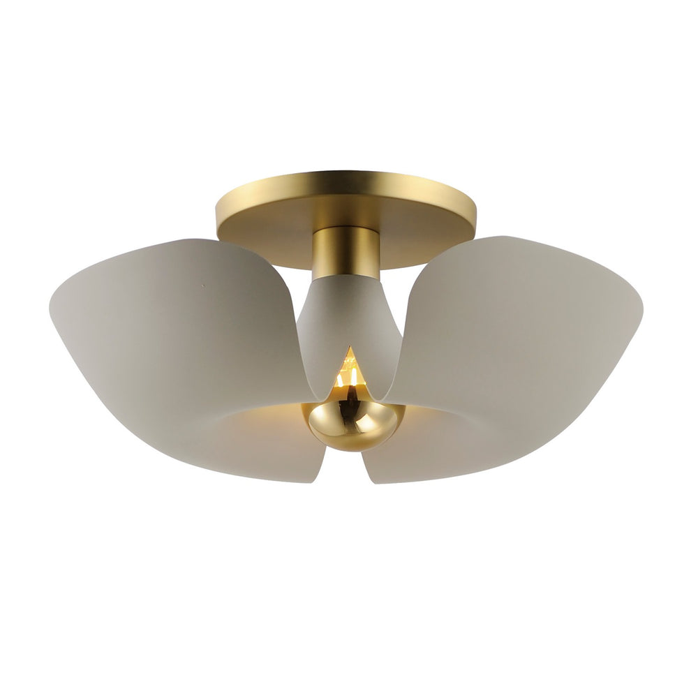 Maxim - LED Flush Mount - Poppy - Silver Gold / Satin Brass- Union Lighting Luminaires Decor
