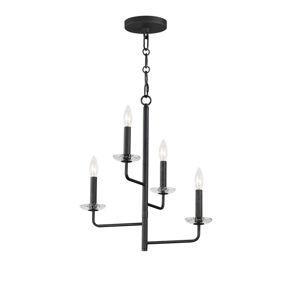 Maxim - Four Light Chandelier - Madeira - Anthracite- Union Lighting Luminaires Decor