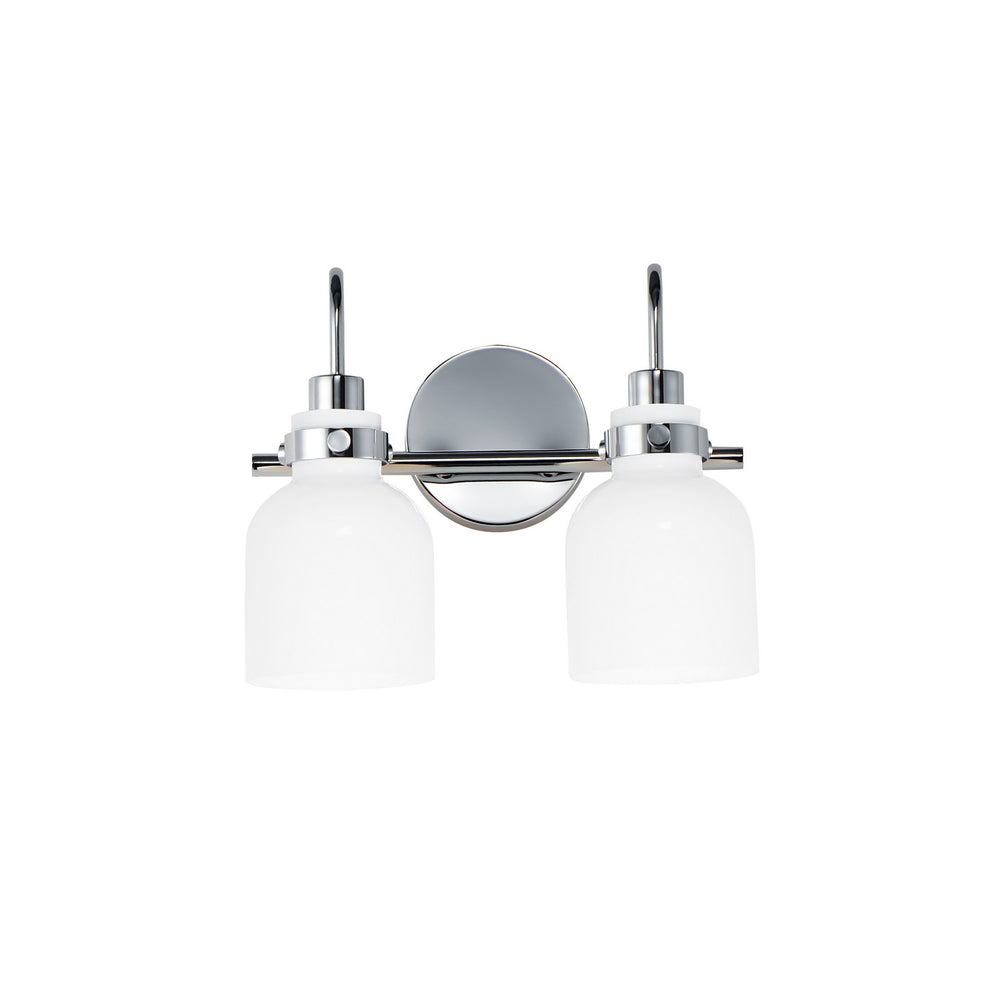 Maxim - Two Light Bath Vanity - Milk - Polished Chrome- Union Lighting Luminaires Decor