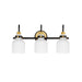 Maxim - Three Light Bath Vanity - Milk - Satin Brass- Union Lighting Luminaires Decor