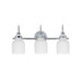 Maxim - Three Light Bath Vanity - Milk - Polished Chrome- Union Lighting Luminaires Decor