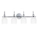 Maxim - Four Light Bath Vanity - Milk - Polished Chrome- Union Lighting Luminaires Decor