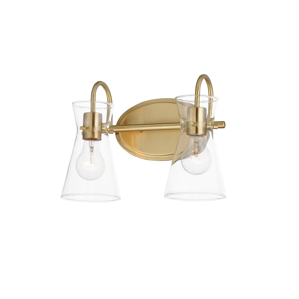 Maxim - Two Light Bath Vanity - Ava - Natural Aged Brass- Union Lighting Luminaires Decor