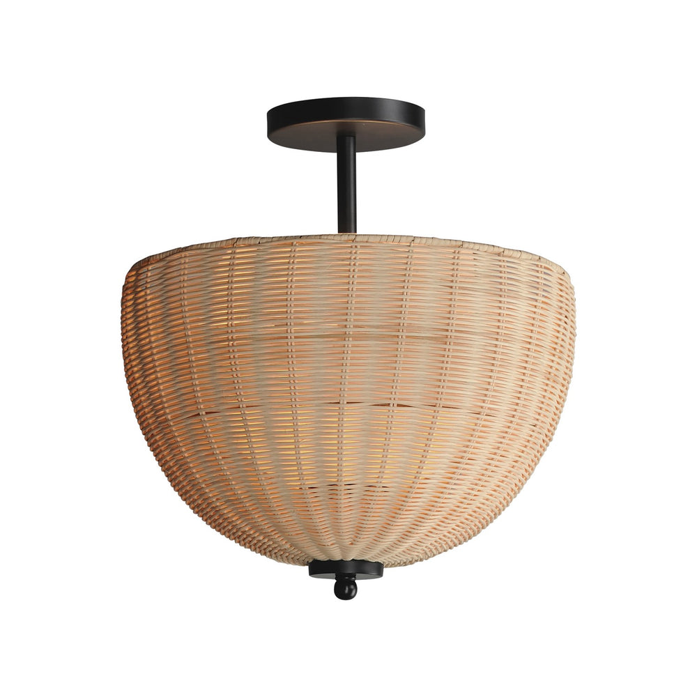 Maxim - Two Light Semi Flush/Pendant - Maldives - Black- Union Lighting Luminaires Decor