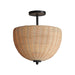 Maxim - Two Light Semi Flush/Pendant - Maldives - Black- Union Lighting Luminaires Decor