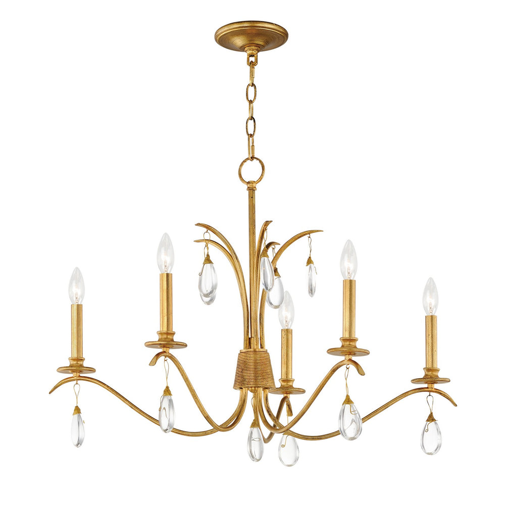 Maxim - Five Light Chandelier - Eden - Charcoal Gold Leaf- Union Lighting Luminaires Decor