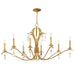 Maxim - Eight Light Chandelier - Eden - Charcoal Gold Leaf- Union Lighting Luminaires Decor