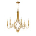 Maxim - Six Light Chandelier - Normandy - Gold Leaf- Union Lighting Luminaires Decor