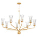 Maxim - Eight Light Chandelier - Camelot - Natural Aged Brass- Union Lighting Luminaires Decor