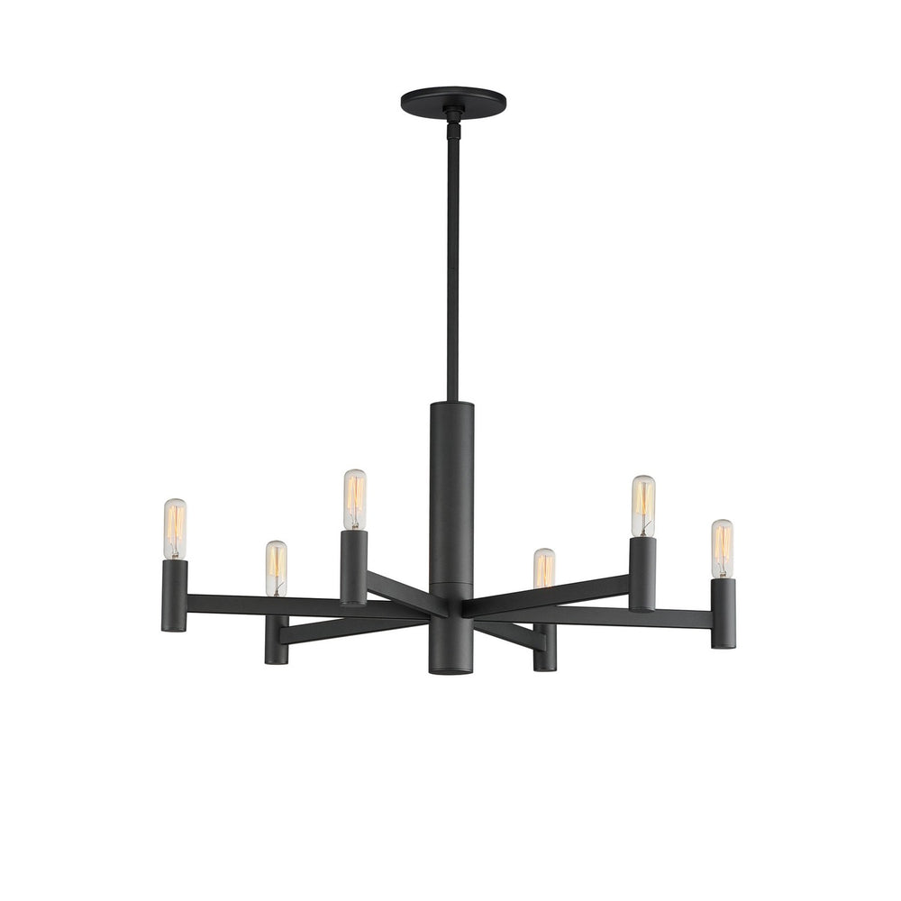 Maxim - Six Light Chandelier - Emana - Black- Union Lighting Luminaires Decor