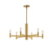 Maxim - Six Light Chandelier - Emana - Natural Aged Brass- Union Lighting Luminaires Decor