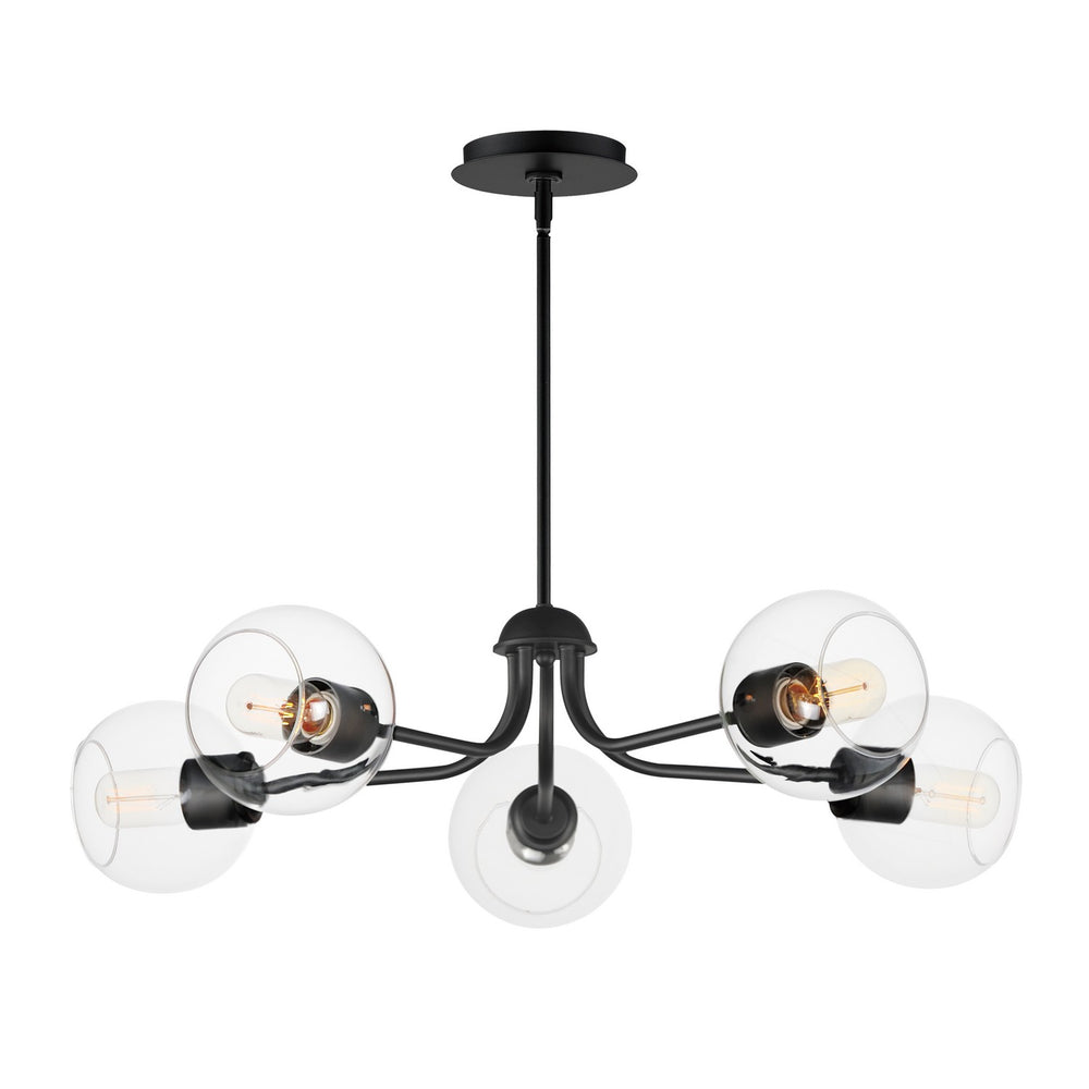 Maxim - Five Light Chandelier - Knox - Black- Union Lighting Luminaires Decor