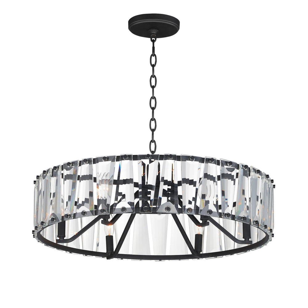 Maxim - Six Light Chandelier - Odeon - Black- Union Lighting Luminaires Decor