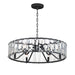 Maxim - Six Light Chandelier - Odeon - Black- Union Lighting Luminaires Decor