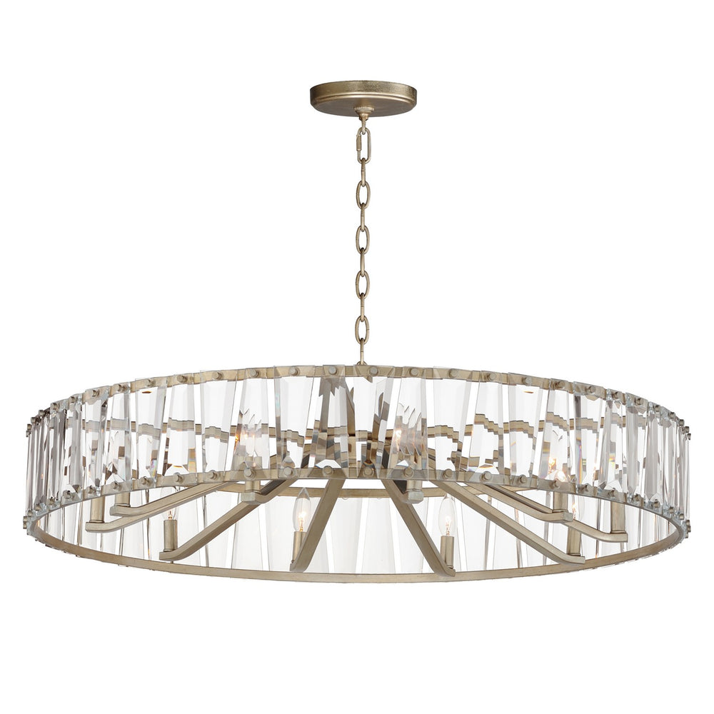 Maxim - Ten Light Chandelier - Odeon - Golden Silver- Union Lighting Luminaires Decor
