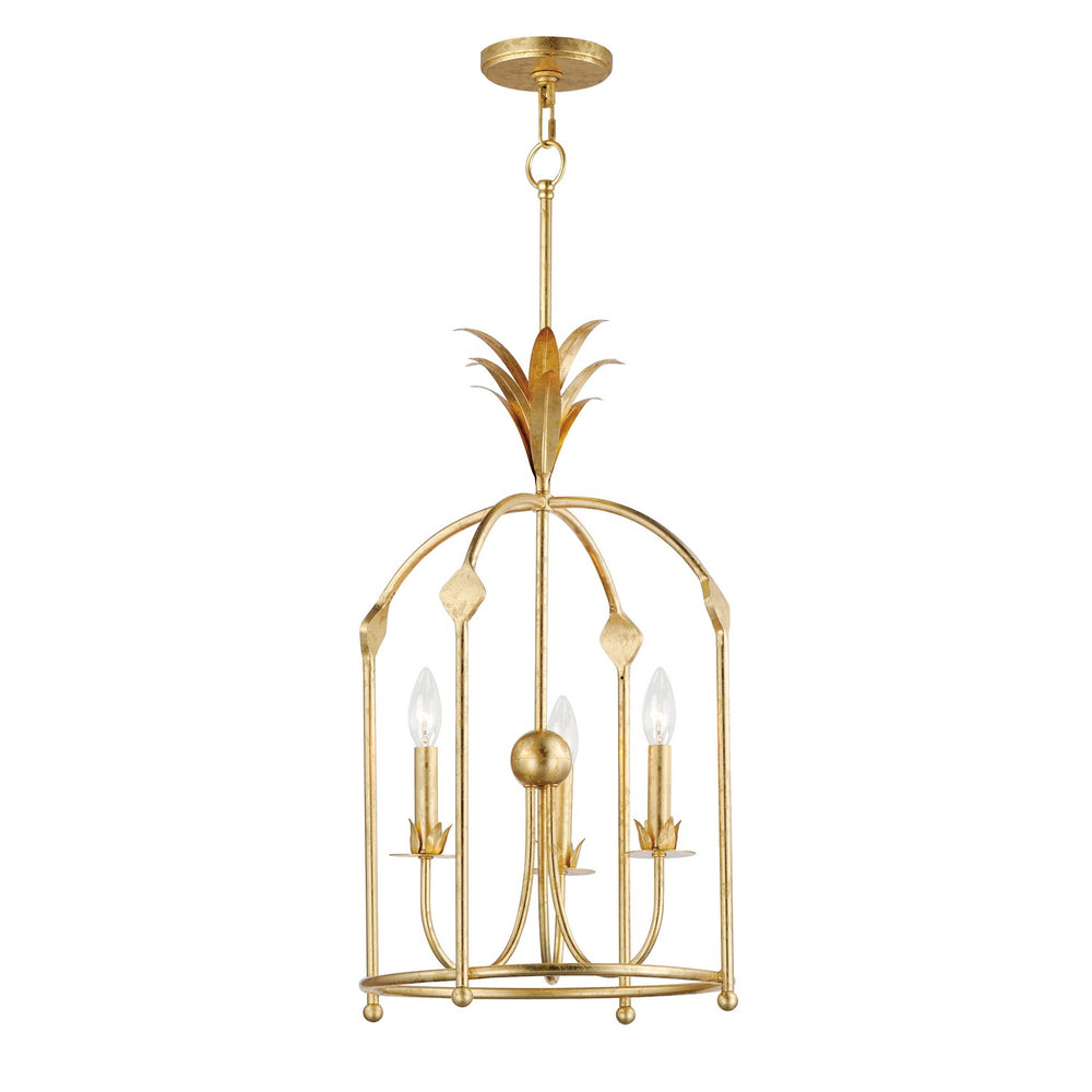 Maxim - Three Light Foyer Pendant - Paloma - Gold Leaf- Union Lighting Luminaires Decor