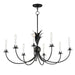 Maxim - Eight Light Chandelier - Paloma - Anthracite- Union Lighting Luminaires Decor