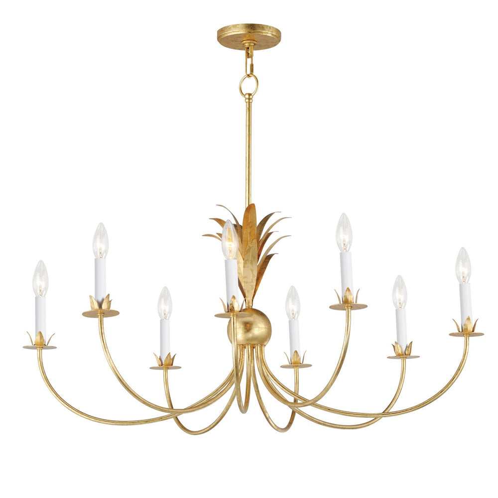 Maxim - Eight Light Chandelier - Paloma - Gold Leaf- Union Lighting Luminaires Decor