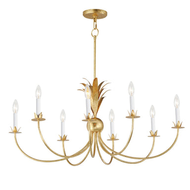 Maxim - Eight Light Chandelier - Paloma - Gold Leaf- Union Lighting Luminaires Decor