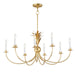 Maxim - Eight Light Chandelier - Paloma - Gold Leaf- Union Lighting Luminaires Decor