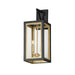 Maxim - Two Light Outdoor Wall Sconce - Neoclass - Black / Gold- Union Lighting Luminaires Decor