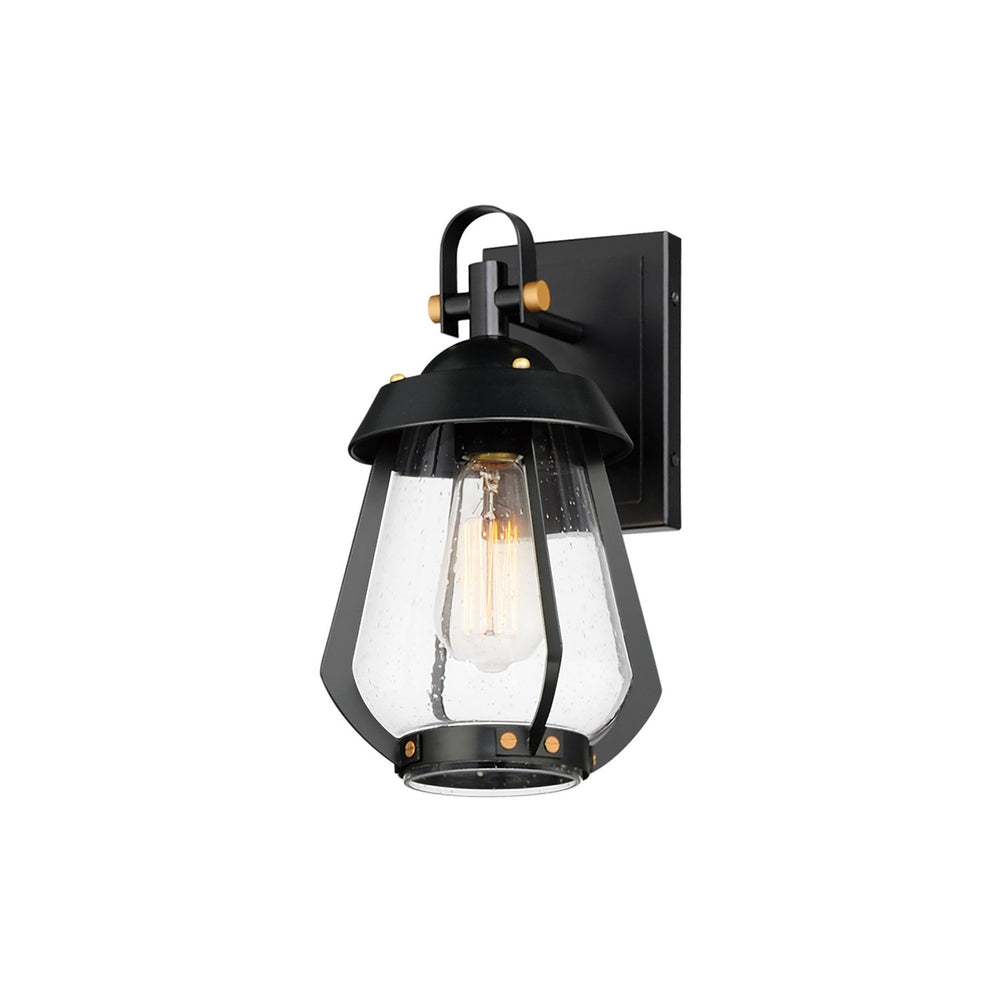 Maxim - One Light Outdoor Wall Sconce - Mariner - Black / Antique Brass- Union Lighting Luminaires Decor