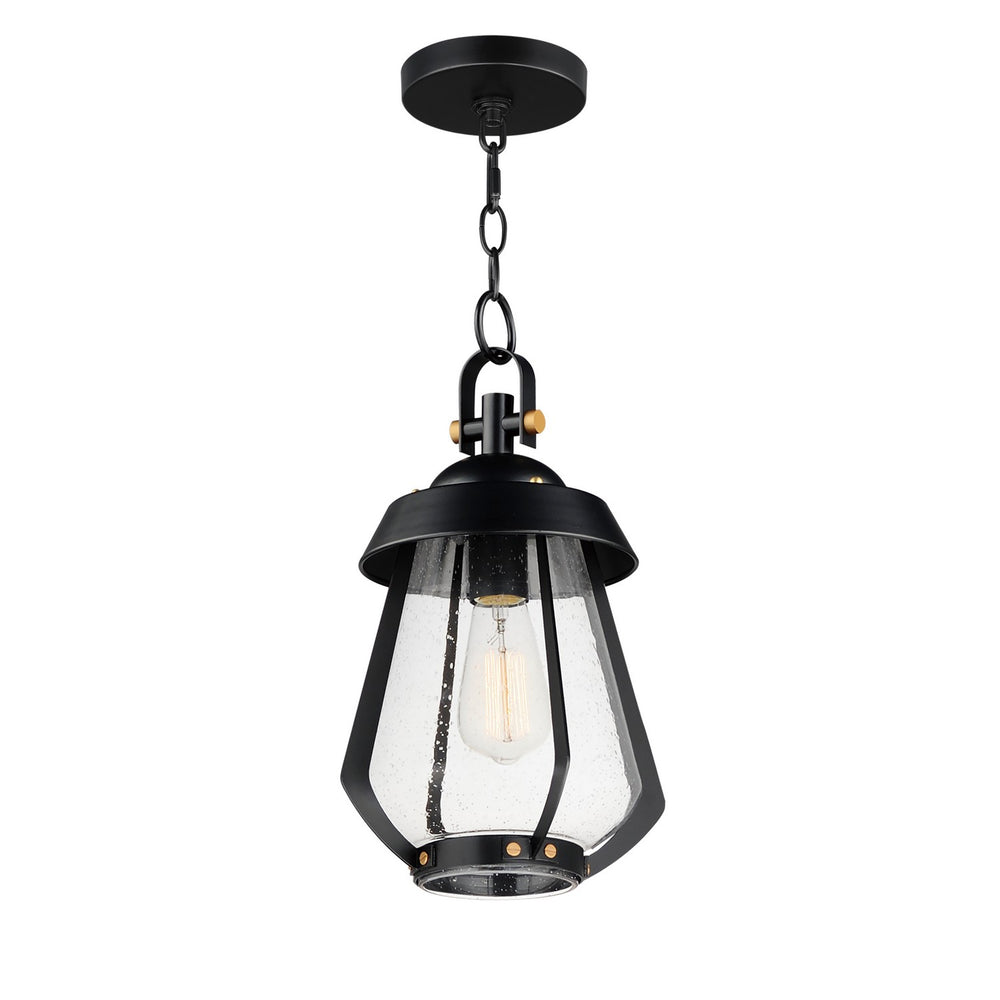 Maxim - One Light Outdoor Pendant - Mariner - Black / Antique Brass- Union Lighting Luminaires Decor