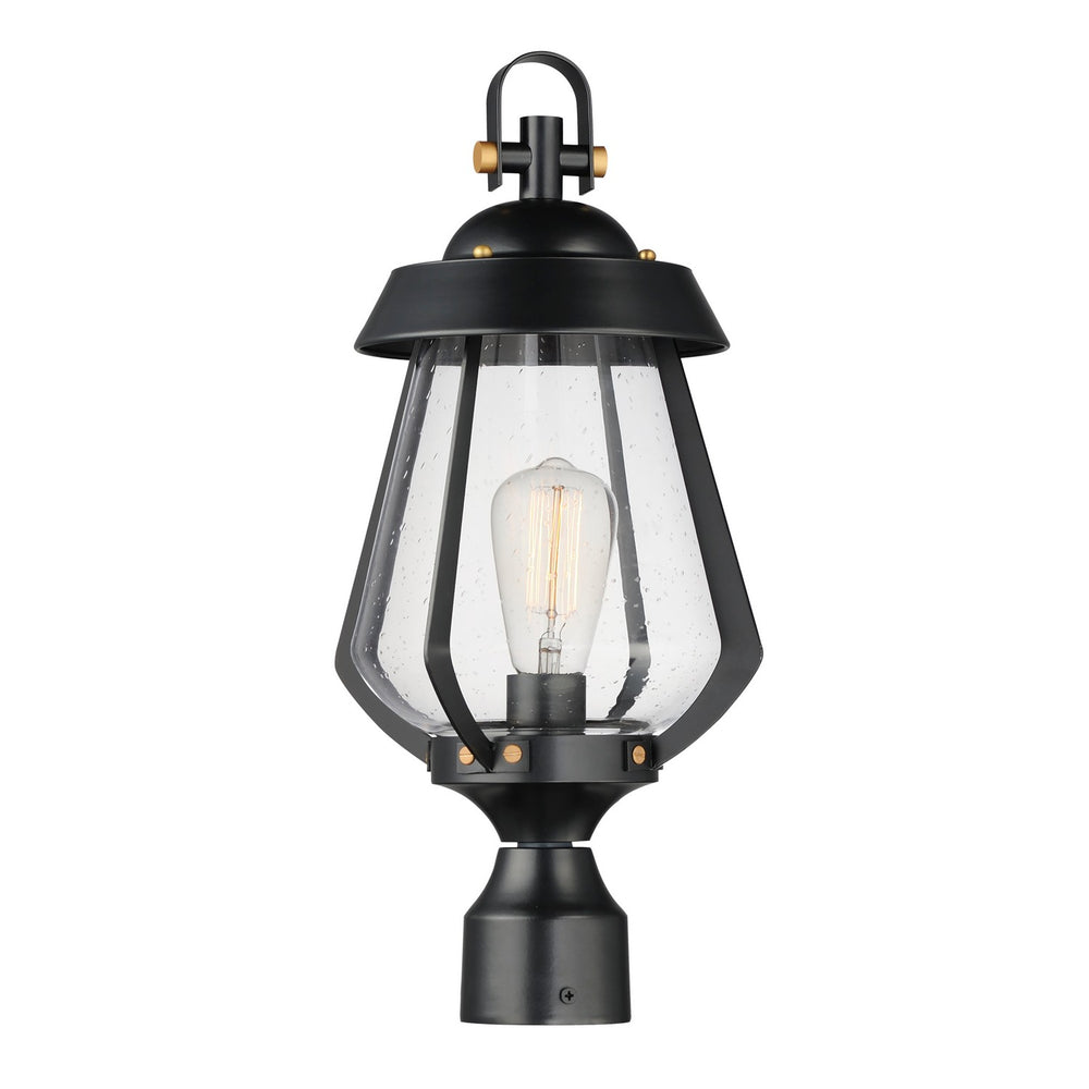 Maxim - One Light Outdoor Pier/Post Mount - Mariner - Black / Antique Brass- Union Lighting Luminaires Decor